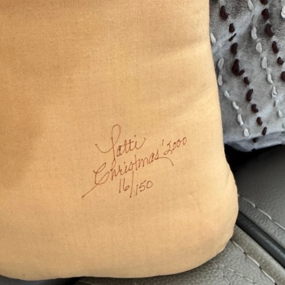 Limited edition Artisan Patti Christmas 2000 Santa Decor Pillow numbered 16/150